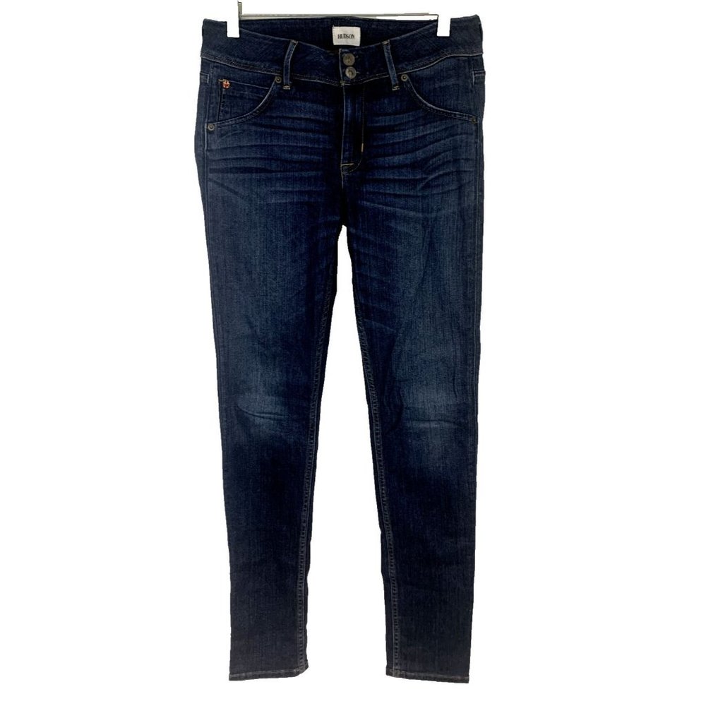 Hudson Collin Midrise Skinny Stretch Women's Denim Jeans Blue Size 29